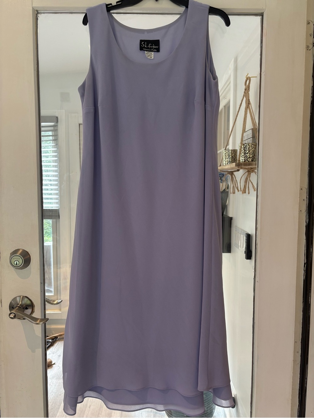 Vintage S.L. Fashions Lilac Sleeveless Chiffon Midi Dress